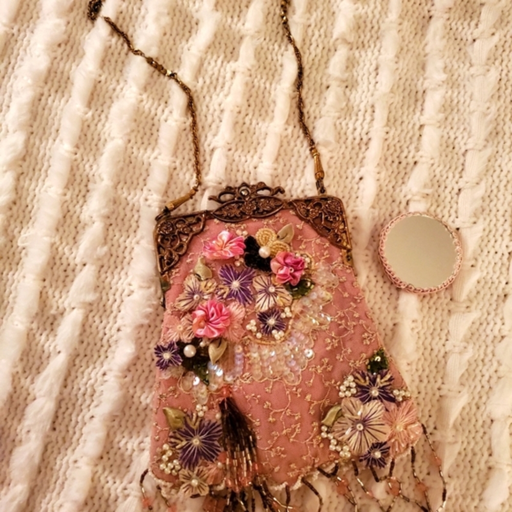 Vintage Pink Sequin Purse